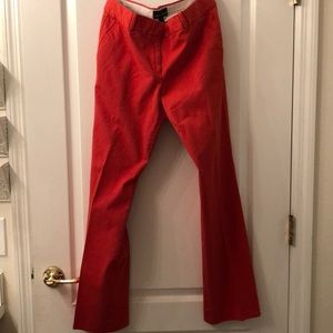 Red J. Crew Straight Leg Pants